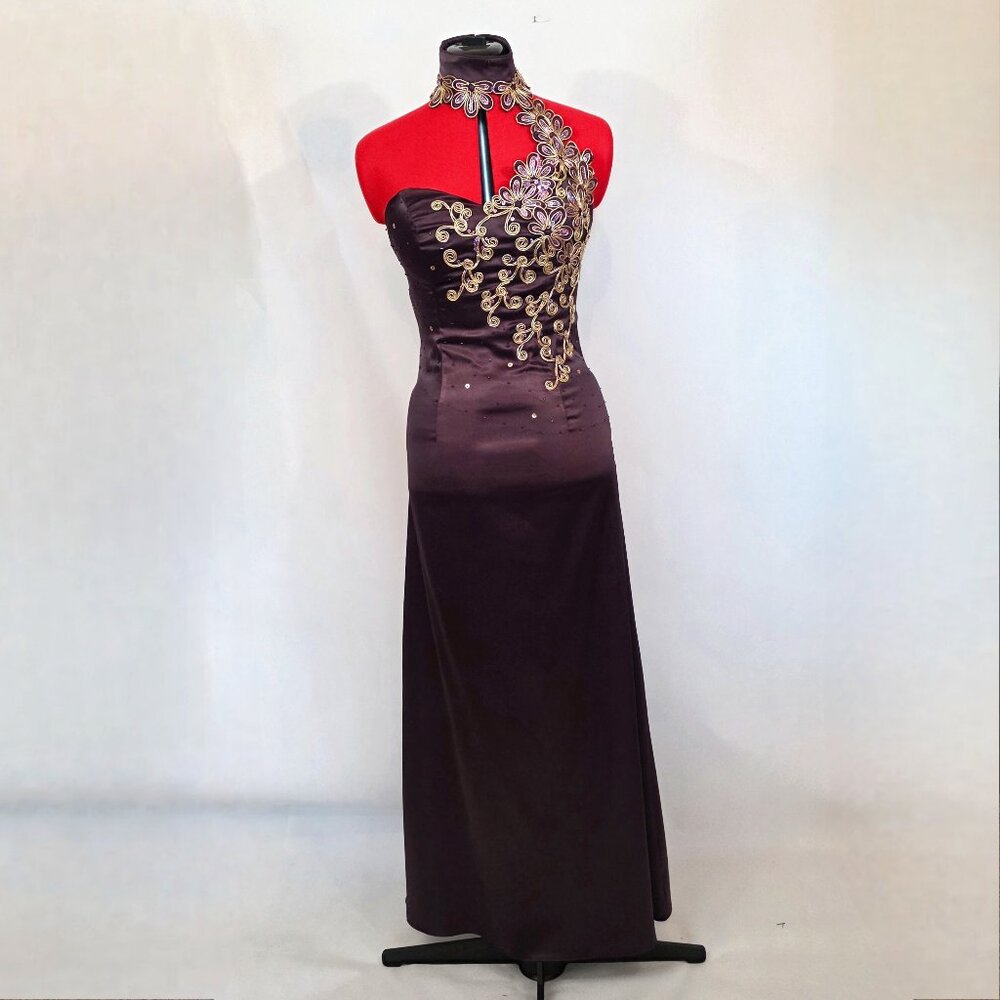 Formal Plum Maxi Sexy Dress